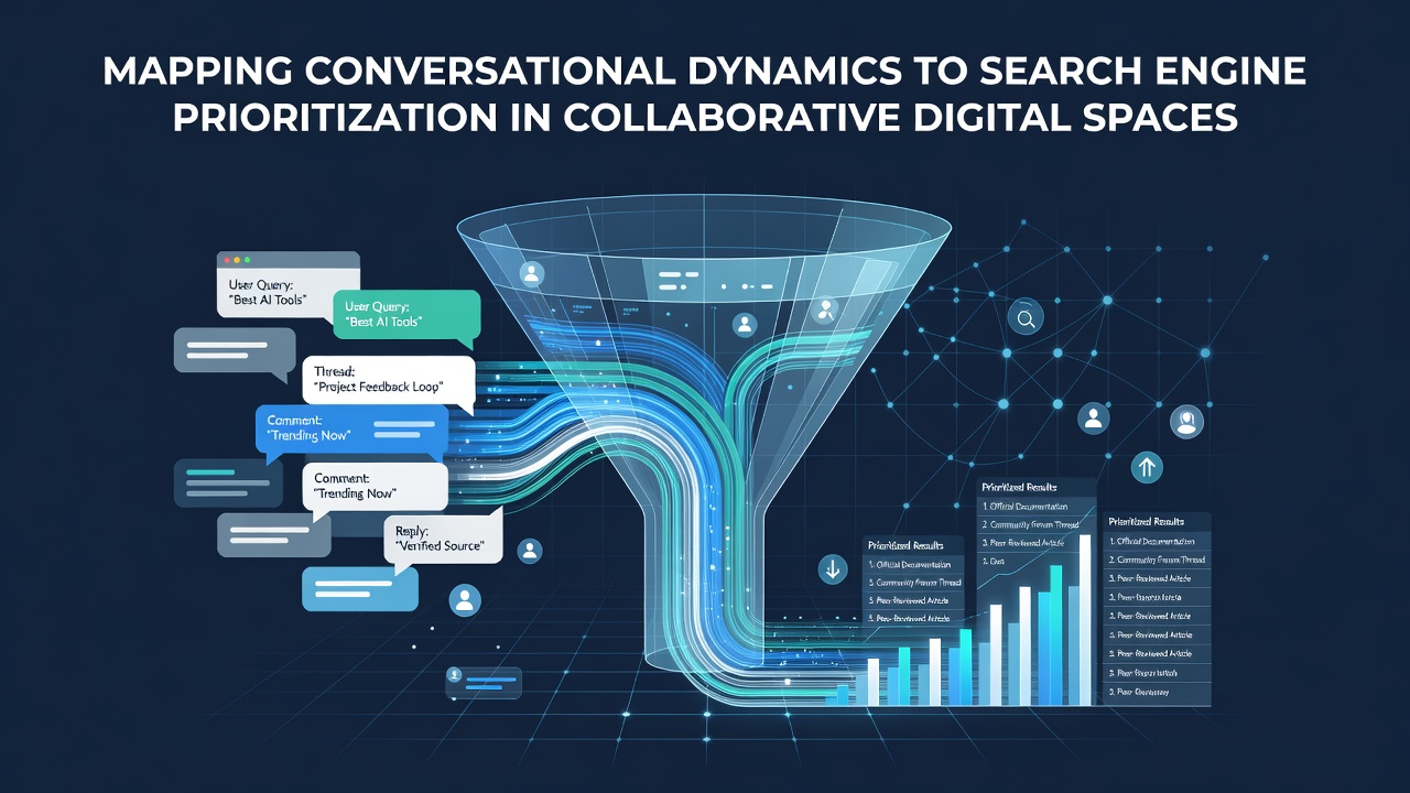 Mapping Conversational Dynamics to Search Engine Prioritization in Collaborative Digital Spaces